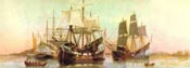 Arrival of the Winthrop Fleet by William F Halsall